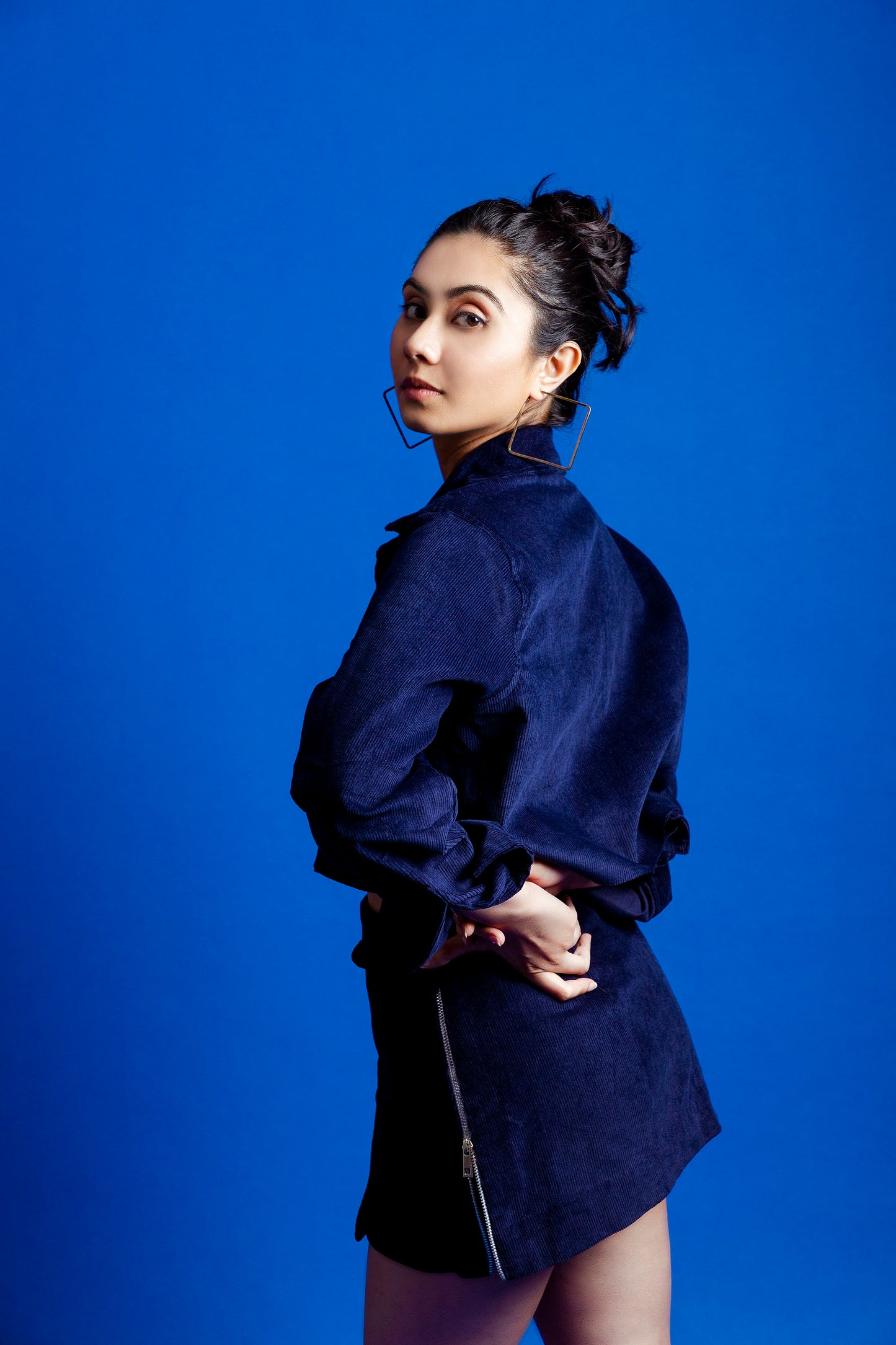 Navy Open Jacket