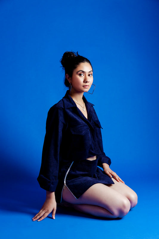 Navy Open Jacket
